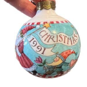 Hallmark Vintage Mary Engelbreit Keepsake Ornament. 1991. Glass. Original Box!